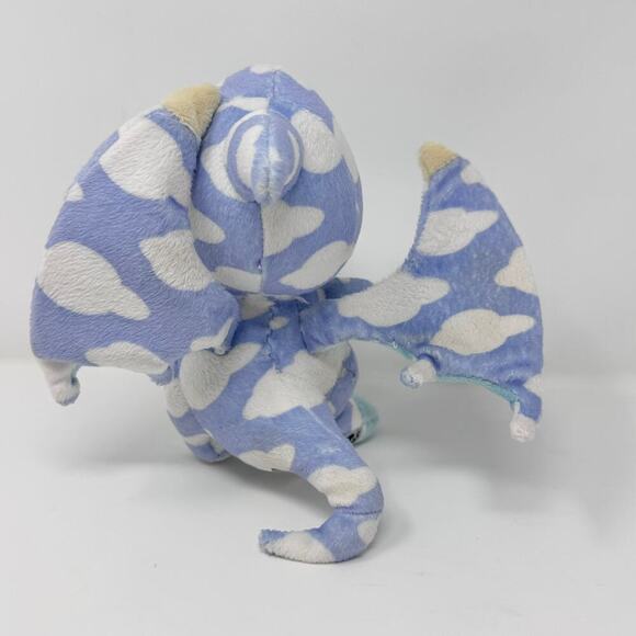 2007 Neopets Cloud Shoyru Plush 7" Blue White Winged Dragon Stuffed Animal Toy - Picture 4 of 10